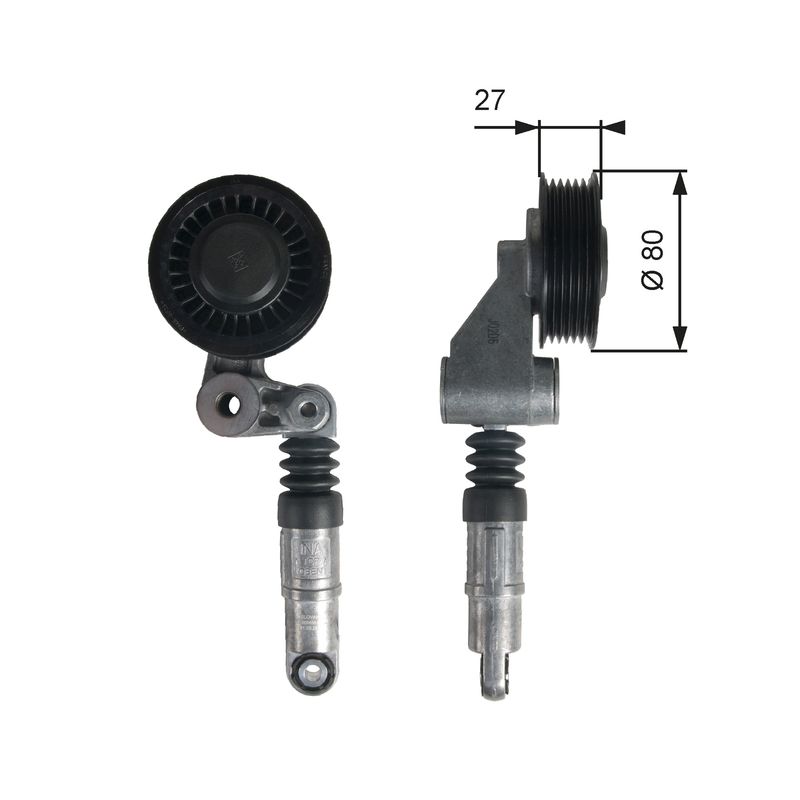GATES T39236 Belt Tensioner, V-ribbed belt