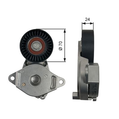 Belt Tensioner, V-ribbed belt GATES T39246
