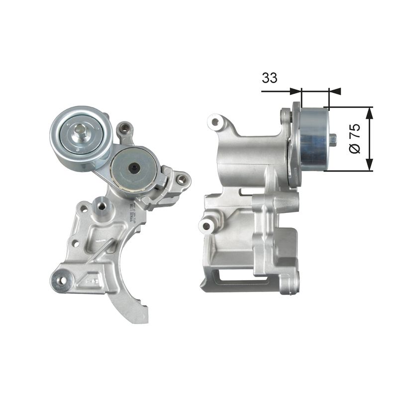 GATES T39271 Belt Tensioner, V-ribbed belt