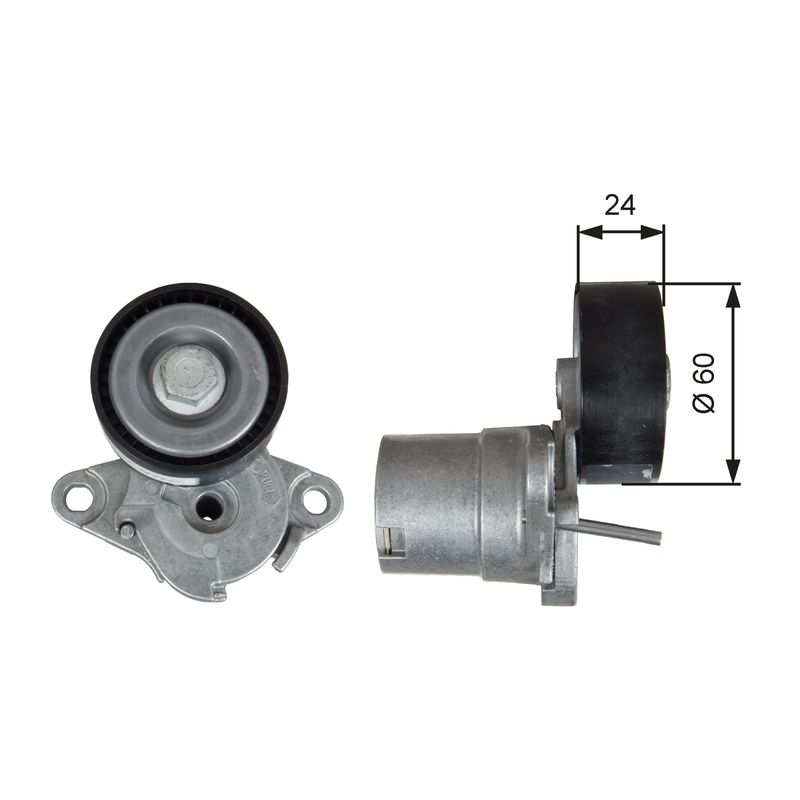 GATES T39272 Belt Tensioner, V-ribbed belt