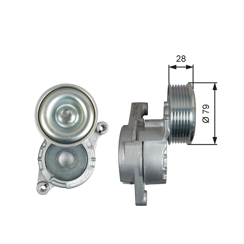 GATES T39284 Belt Tensioner, V-ribbed belt
