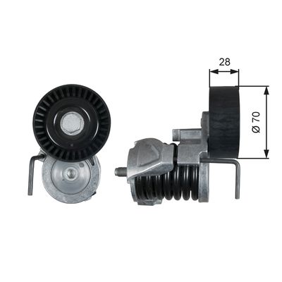 Belt Tensioner, V-ribbed belt GATES T39287