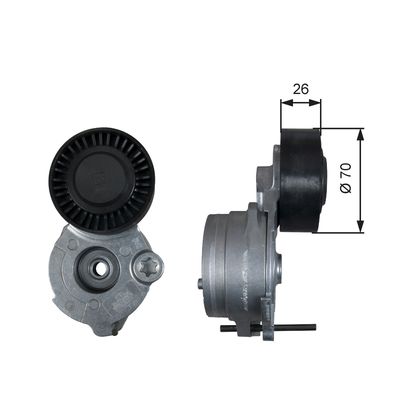 Belt Tensioner, V-ribbed belt GATES T39333