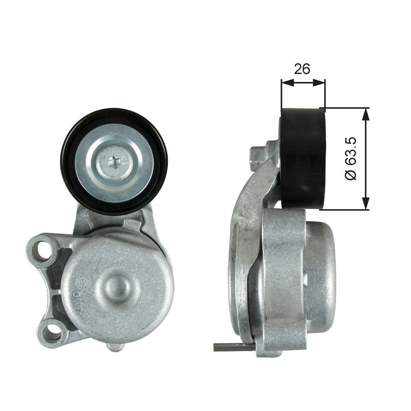 GATES T39343 Belt Tensioner, V-ribbed belt