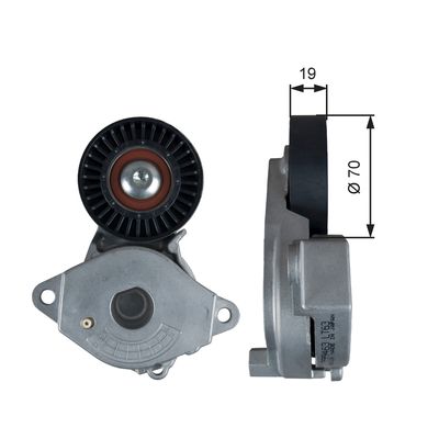 Belt Tensioner, V-ribbed belt GATES T39355