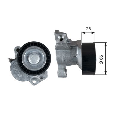 Belt Tensioner, V-ribbed belt GATES T39357