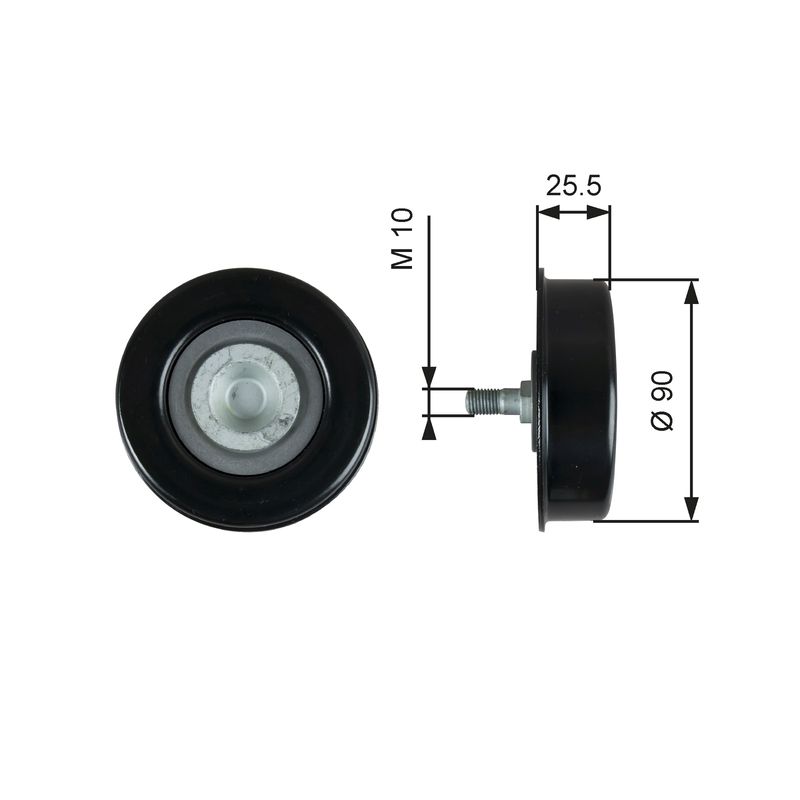 GATES T39362 Tensioner Pulley, V-ribbed belt