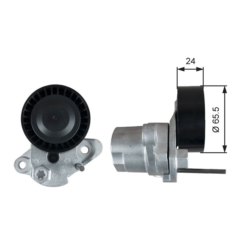 GATES T39387 Belt Tensioner, V-ribbed belt