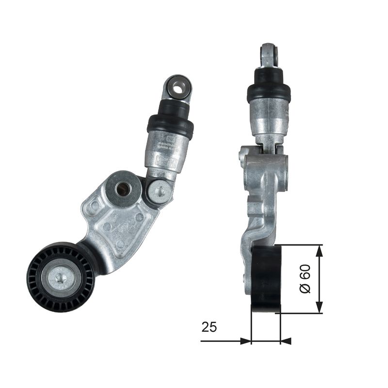 GATES T39388 Belt Tensioner, V-ribbed belt