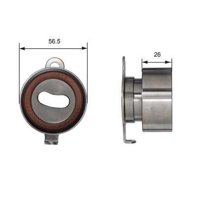 Tensioner Pulley, timing belt GATES T41011