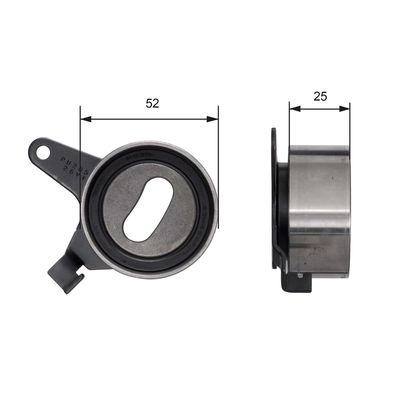 Tensioner Pulley, timing belt GATES T41031