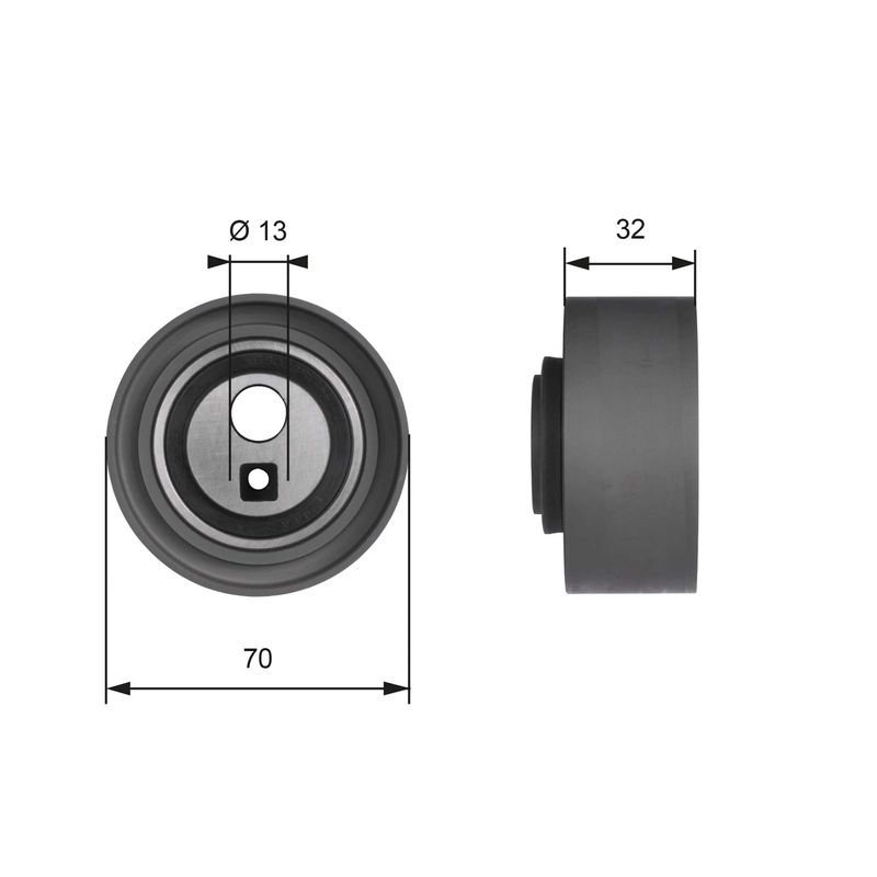 GATES T41131 Tensioner Pulley, timing belt