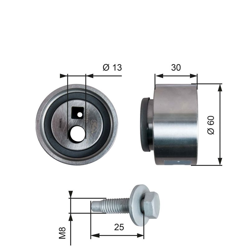GATES T41139 Tensioner Pulley, timing belt