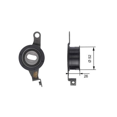 Tensioner Pulley, timing belt GATES T41143