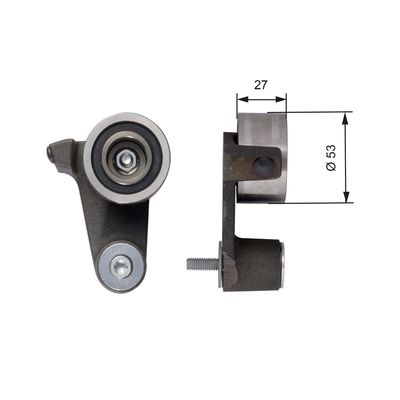 Tensioner Pulley, timing belt GATES T41165