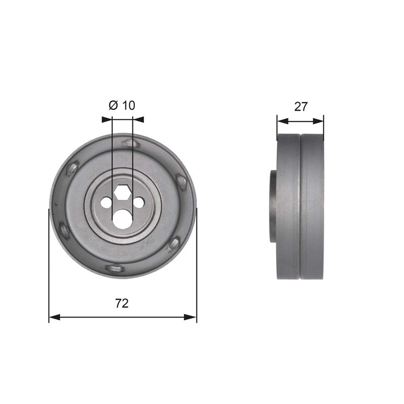 GATES T41216 Tensioner Pulley, timing belt