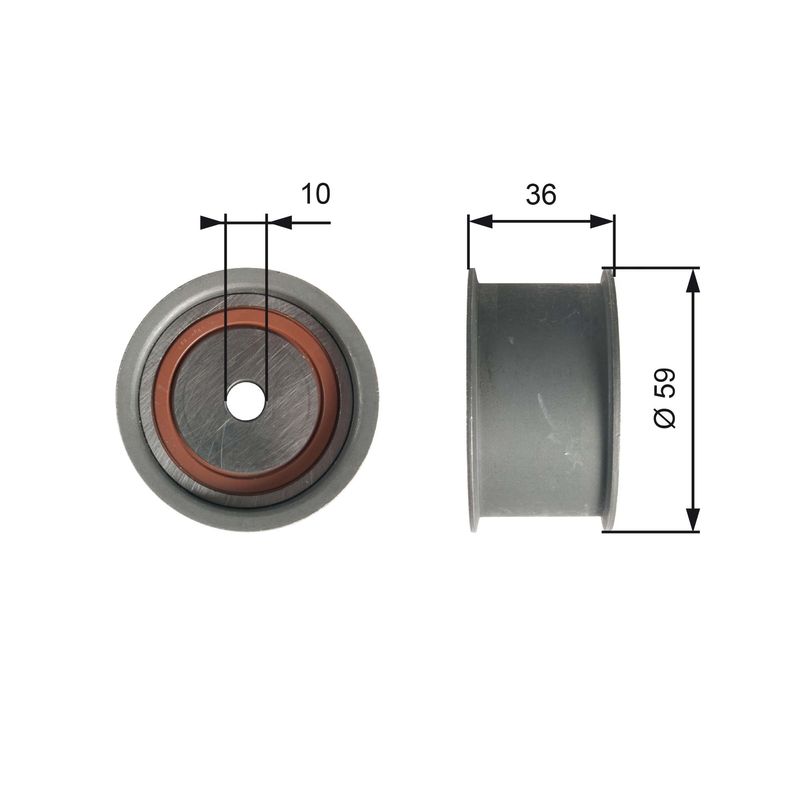 GATES T41227 Deflection/Guide Pulley, timing belt