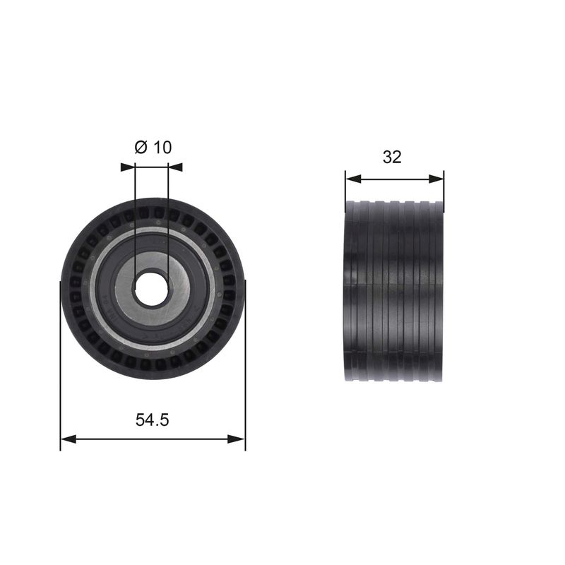 GATES T41237 Deflection Pulley/Guide Pulley, timing belt
