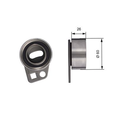 Tensioner Pulley, timing belt GATES T41275