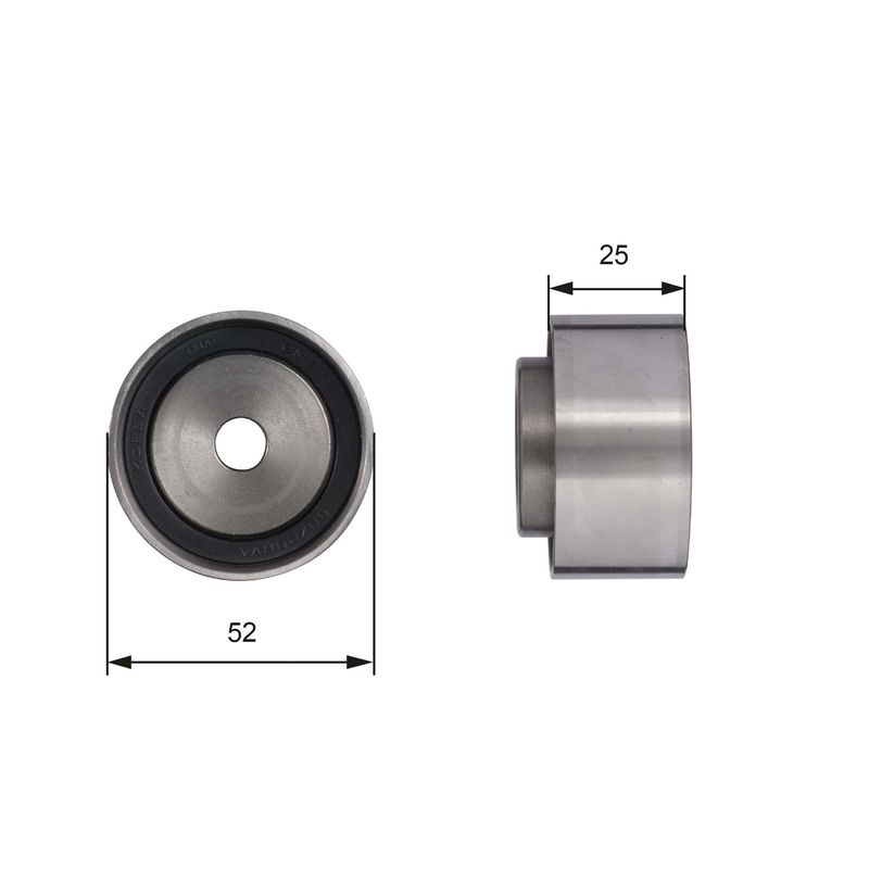 GATES T42005 Deflection/Guide Pulley, timing belt