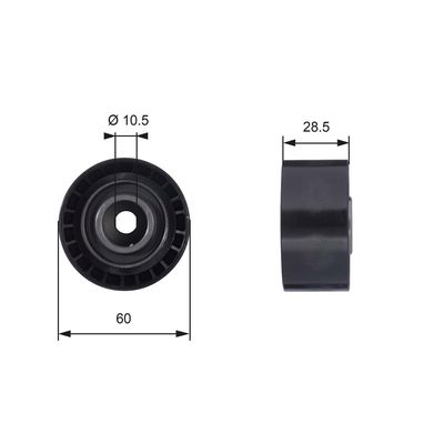 Deflection/Guide Pulley, timing belt GATES T42036