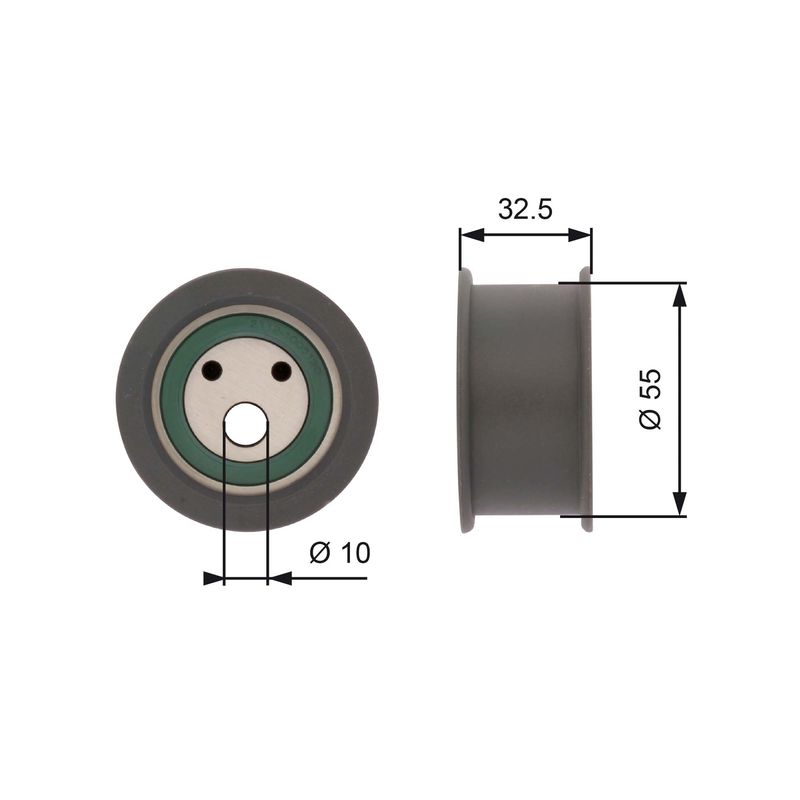 GATES T42041A Tensioner Pulley, timing belt