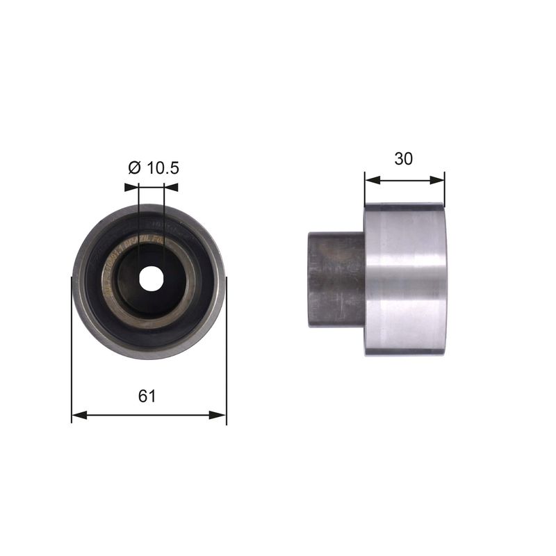 GATES T42053 Deflection/Guide Pulley, timing belt