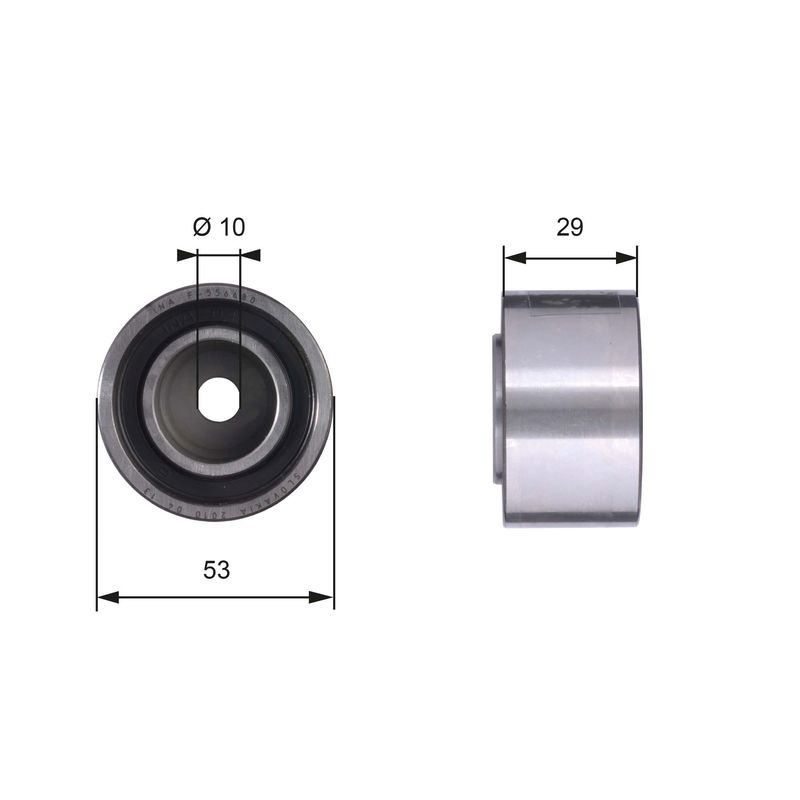 GATES T42059 Deflection/Guide Pulley, timing belt