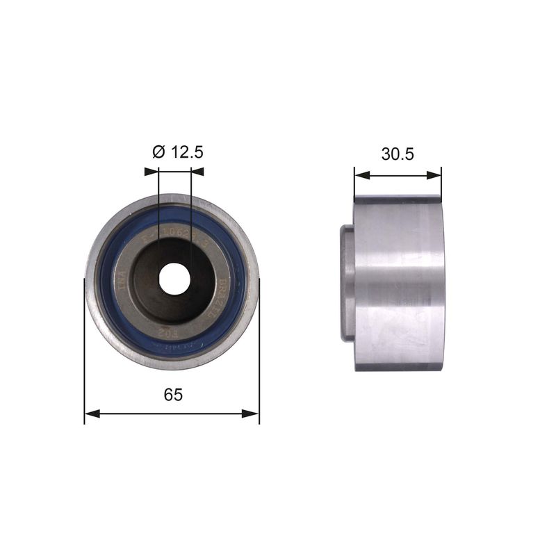 GATES T42061 Deflection/Guide Pulley, timing belt
