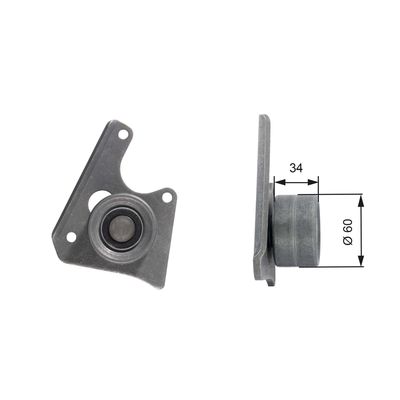 Deflection/Guide Pulley, timing belt GATES T42069