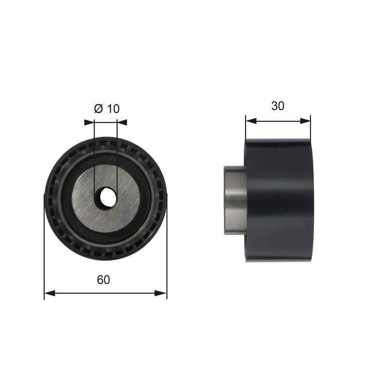 GATES T42070 Deflection/Guide Pulley, timing belt