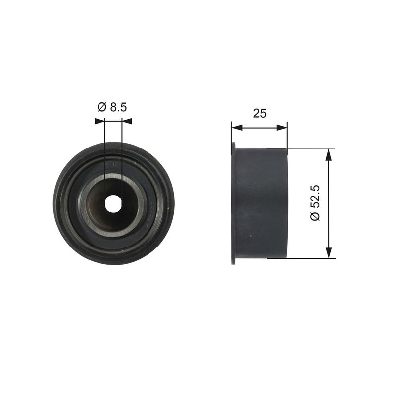 GATES T42076 Deflection/Guide Pulley, timing belt