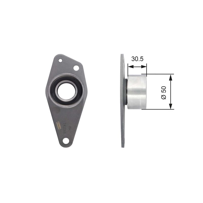 GATES T42088 Deflection/Guide Pulley, timing belt