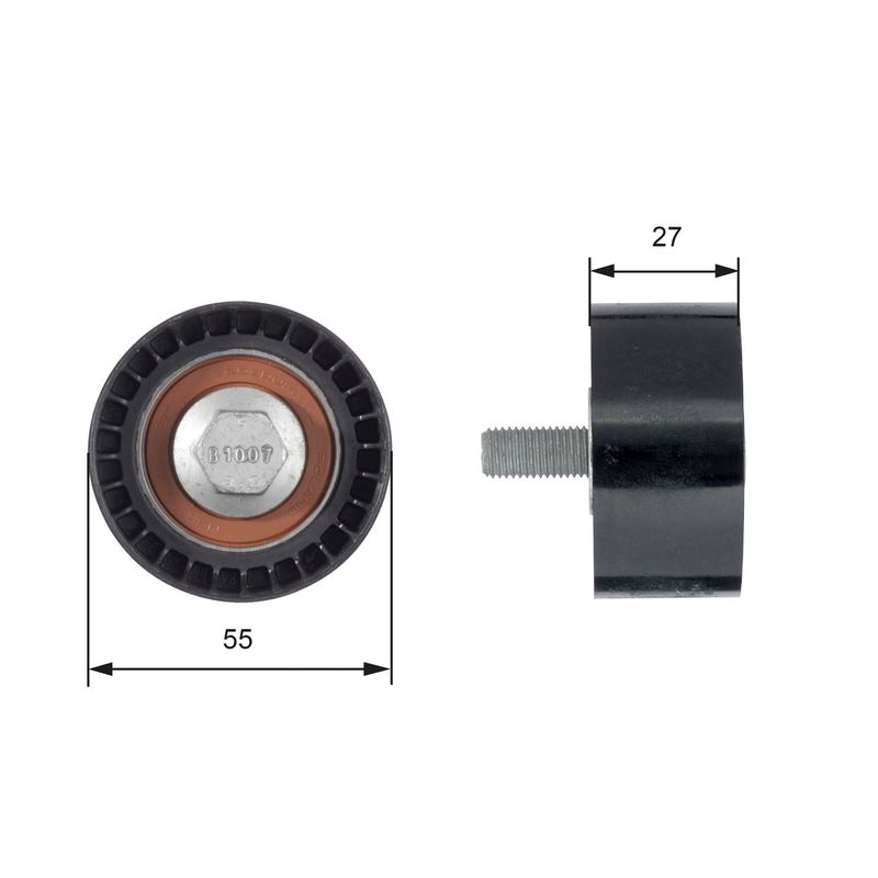 GATES T42150 Deflection/Guide Pulley, timing belt