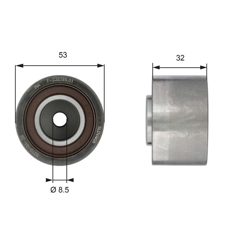 GATES T42179 Deflection Pulley/Guide Pulley, timing belt