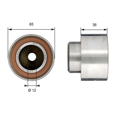 Deflection/Guide Pulley, timing belt GATES T42184