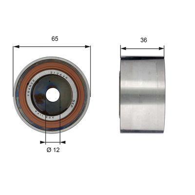 Deflection/Guide Pulley, timing belt GATES T42185