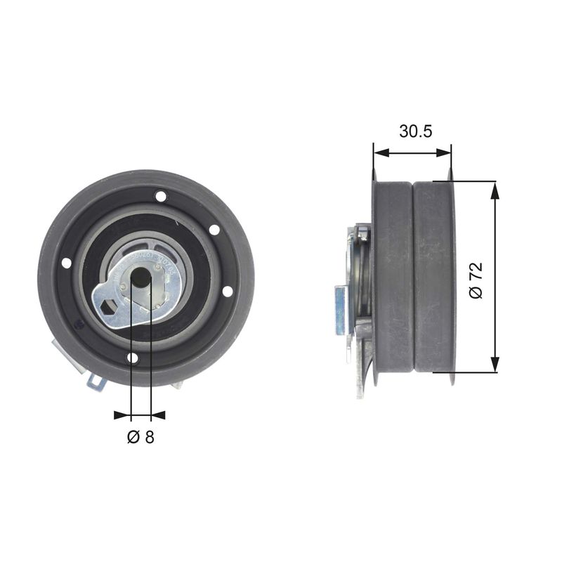 GATES T43010 Tensioner Pulley, timing belt