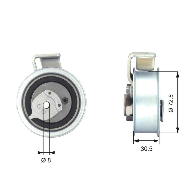 GATES T43018 Tensioner Pulley, timing belt
