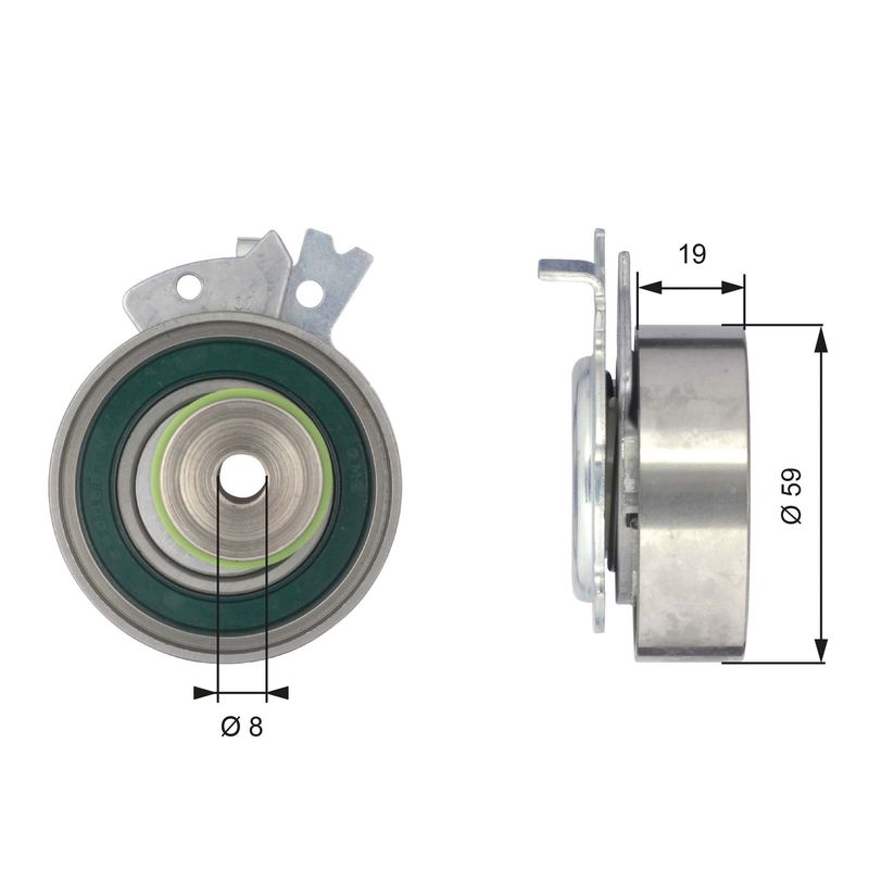GATES T43038 Tensioner Pulley, timing belt