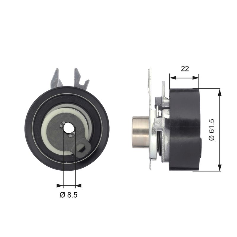 GATES T43061 Tensioner Pulley, timing belt