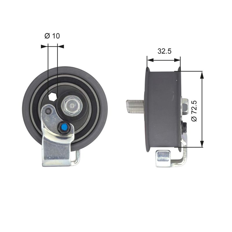GATES T43065 Tensioner Pulley, timing belt