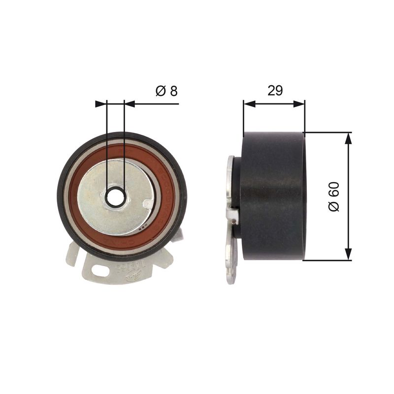GATES T43068 Tensioner Pulley, timing belt