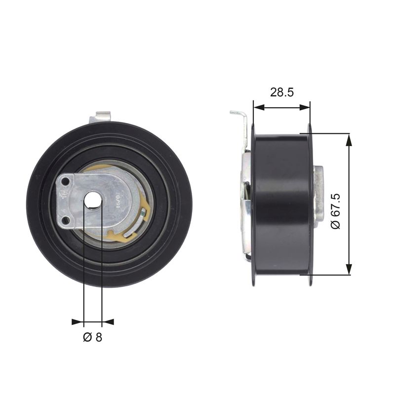 GATES T43110 Tensioner Pulley, timing belt