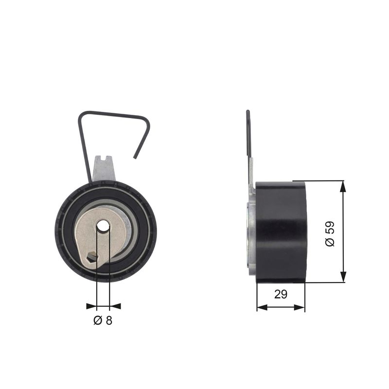 GATES T43141 Tensioner Pulley, timing belt