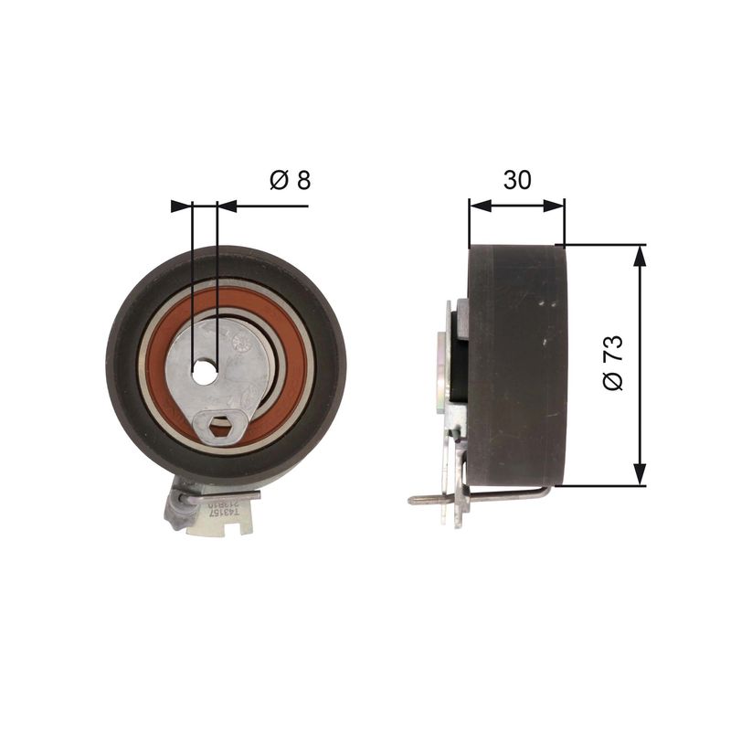 GATES T43157 Tensioner Pulley, timing belt