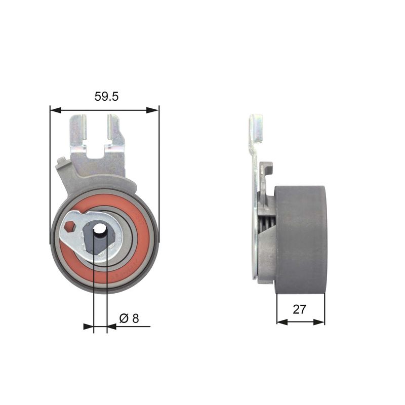 GATES T43173 Tensioner Pulley, timing belt