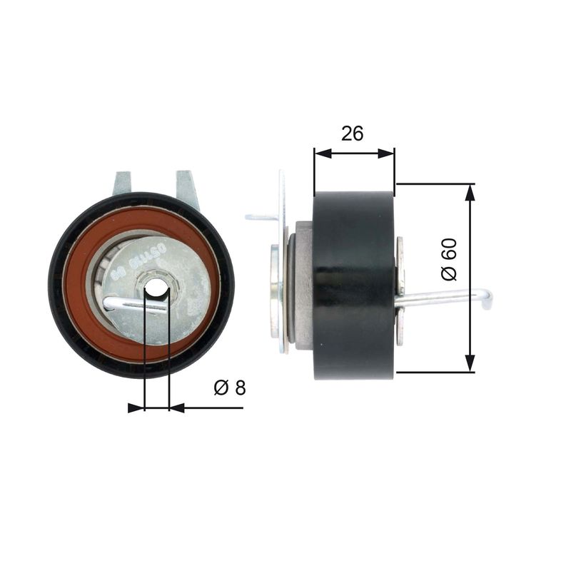 GATES T43199 Tensioner Pulley, timing belt