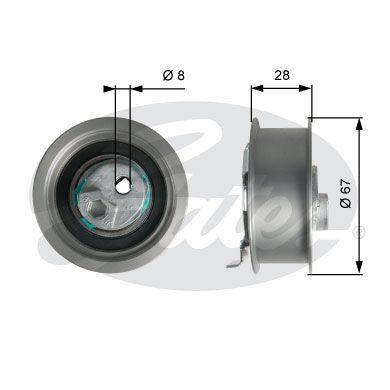 GATES T43237 Tensioner Pulley, timing belt