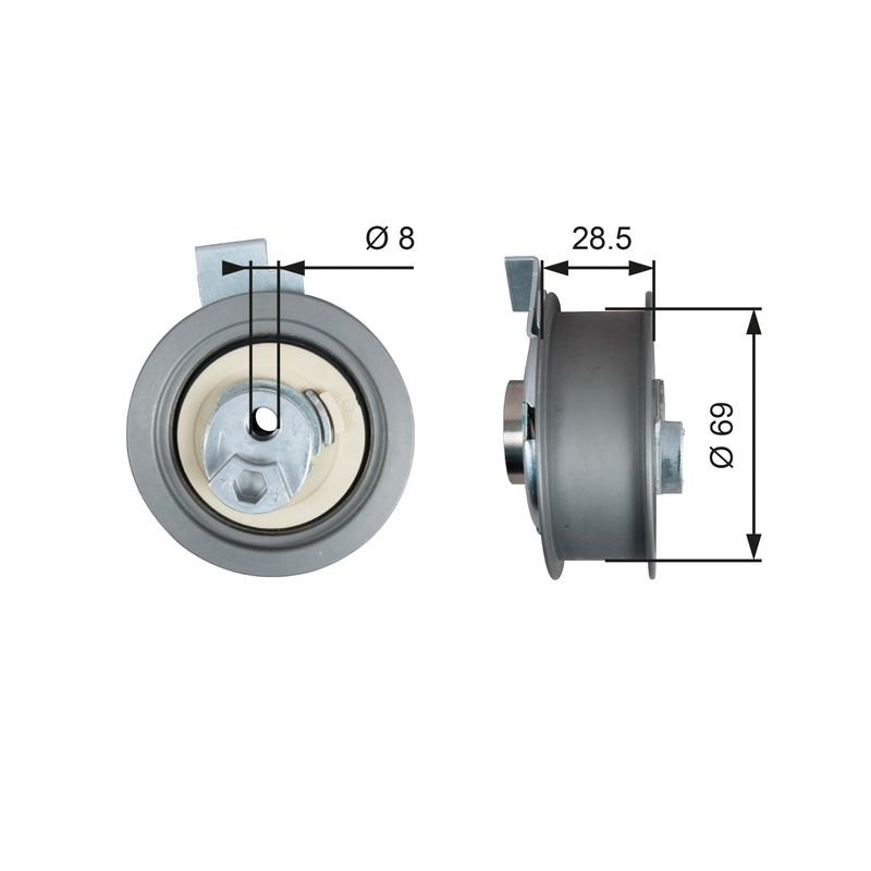 GATES T43242 Tensioner Pulley, timing belt